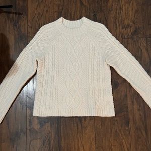 Abercrombie & Fitch Cream cable knit sweater